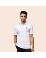 Greys&Blues Pima Collar T-Shirt-White with Black